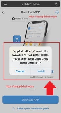 Cài đặt tải app 8xbet và cấp quyền cần thiết trên thiết bị di động